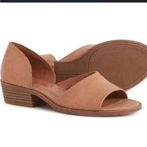 Sole Society Women's‎ Leather Sandal with Stacked Heel Size 7.5